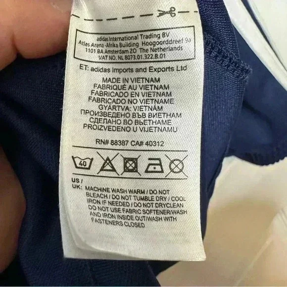 Adidas Condivo Full Zip Training  Jacket Joseph Blue & White Size Large - Picture 4 of 16